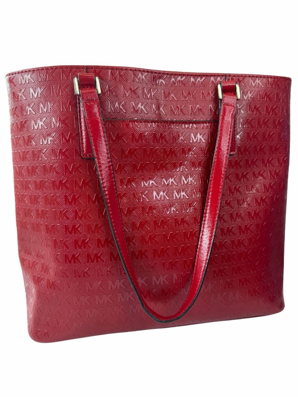 NWT Michael Kors Morgan Medium Logo Tote Bag - Chili Red